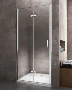 Laneri Porte de douche 6 mm pliante pour installation en niche - 58-61,5