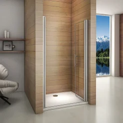 Porte De Douche|AICA Sanitaire Porte De Douche Battante 95x187cm Porte De Douche Installation En Niche Ouverte Vers L'intérieur Ou L'extérieur