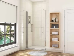 Porte De Douche|AICA Sanitaire Porte de douche battante 90cm en verre anticalcaire Porte de douche Hauteur 187cm