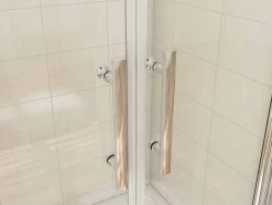 AICA Sanitaire Porte de douche battante 105cm en verre anticalcaire Porte de douche Hauteur 187cm