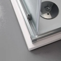 Kiamami Valentina Porte De Douche Carrée 80X80 Cm Mat Effet Peau D'orange 6 Mm - Giada