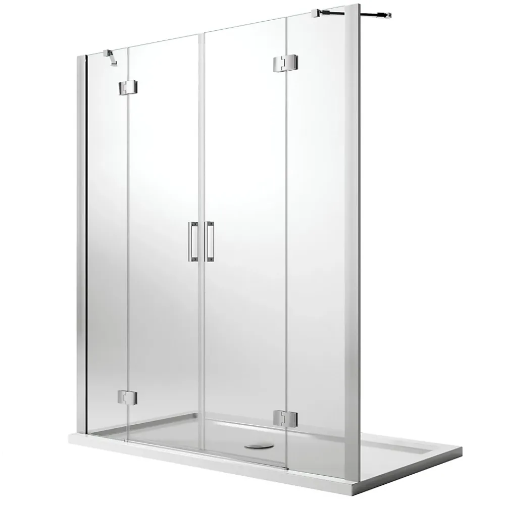 Porte De Douche| Porte de douche 200CM H190 Verre Transparent avec Easy-Clean mod. Flip Porte + Porte