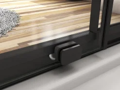 Porte De Douche|AICA Sanitaire Porte de douche coulissante 110cm en verre anticalcaire porte de douche Noir mat avec l'amortisseur Hauteur 195cm