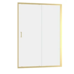 Porte De Douche|Galedo Porte de douche coulissante 140 x 200 cm, profilés alu doré brossé, Factory Gold