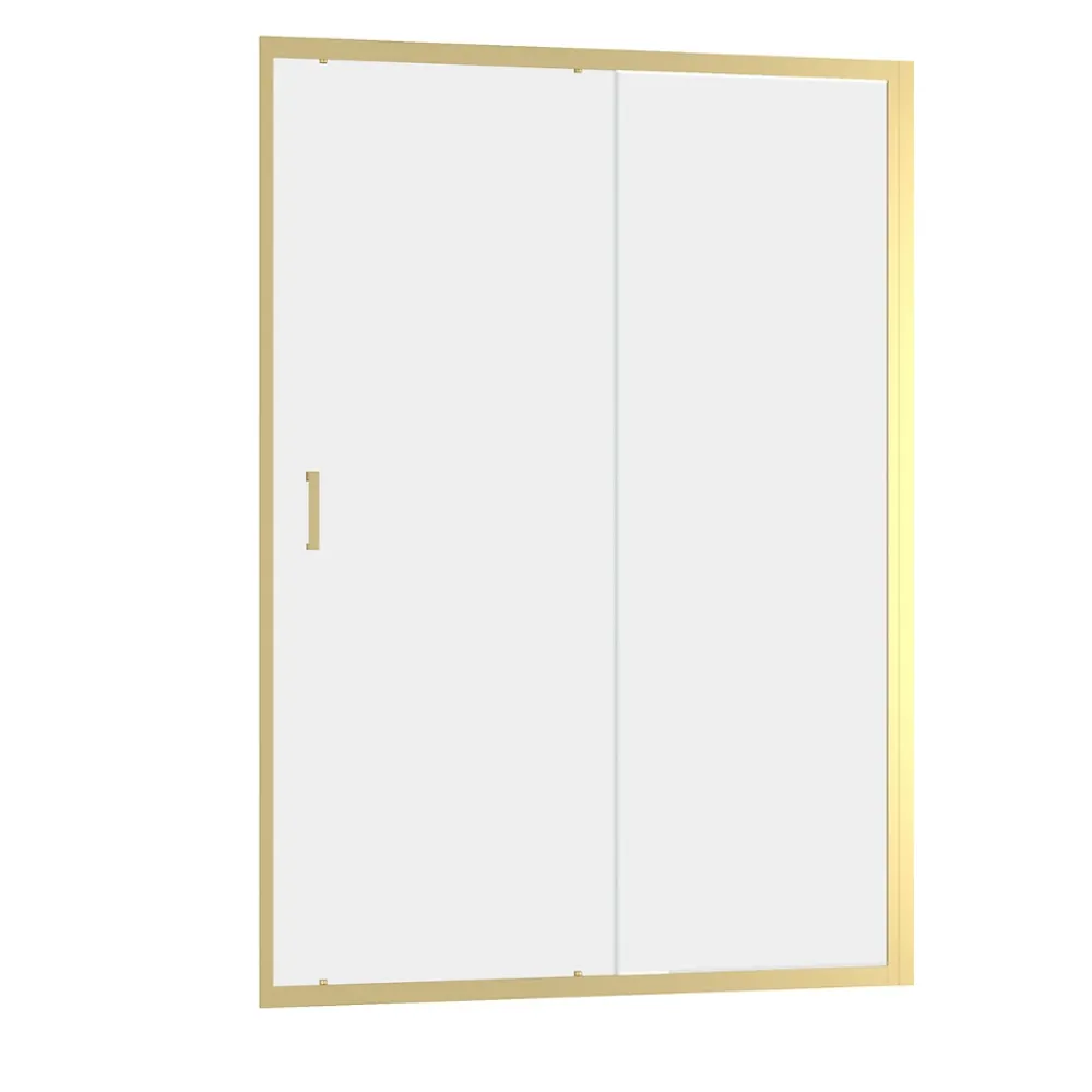 Porte De Douche|Galedo Porte de douche coulissante 140 x 200 cm, profilés alu doré brossé, Factory Gold