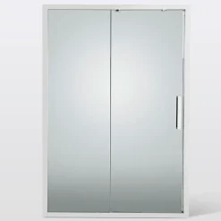 Cooke & Lewis Porte de douche coulissante Zilia verre fumé 140 cm