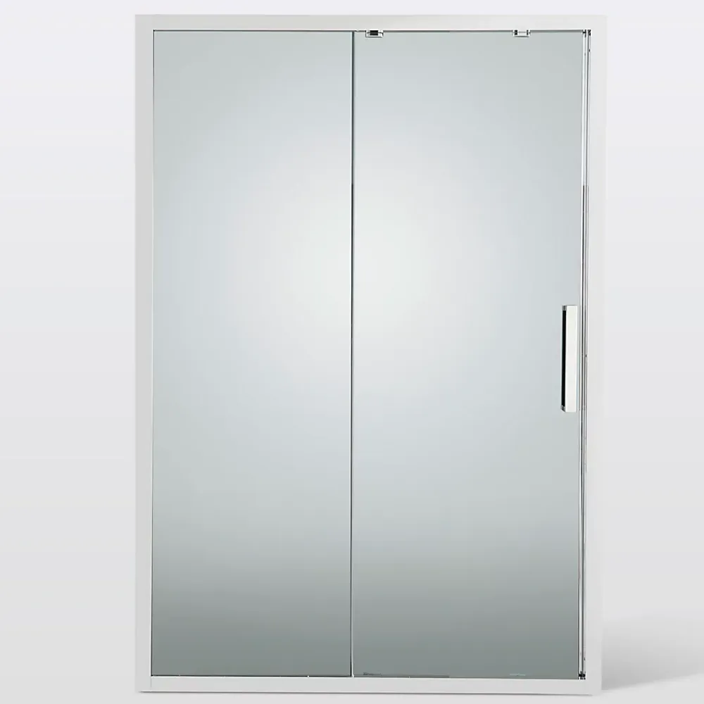 Cooke & Lewis Porte de douche coulissante Zilia verre fumé 140 cm