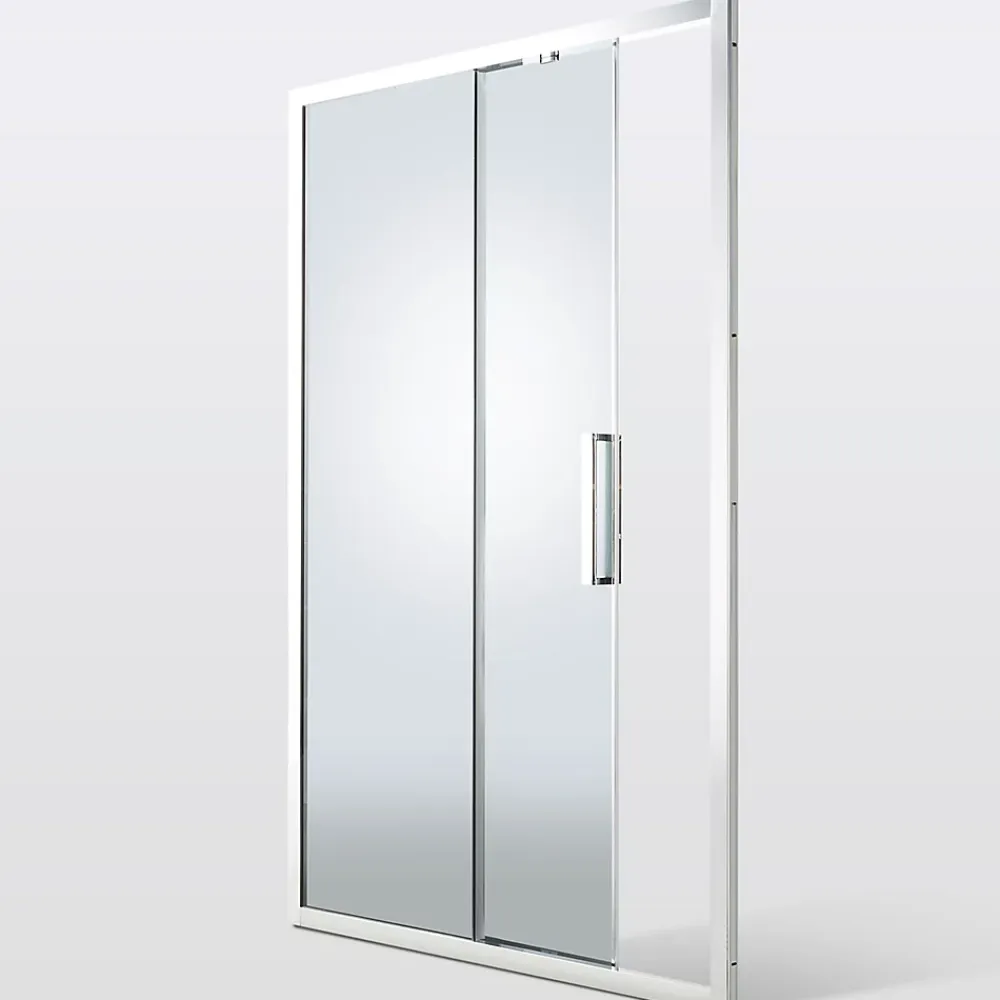 Cooke & Lewis Porte de douche coulissante Zilia verre fumé 140 cm