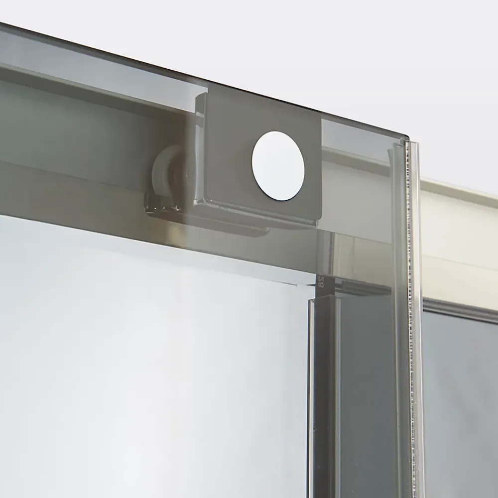 Cooke & Lewis Porte de douche coulissante Zilia verre fumé 140 cm