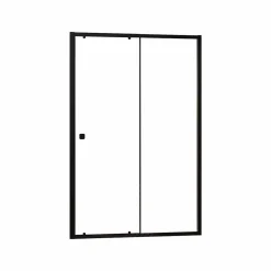 Aurlane Porte de douche Coulissante Noir 100x185cm - Extensible de 98.5 à 112.5cm - BLACK SLIDE 100