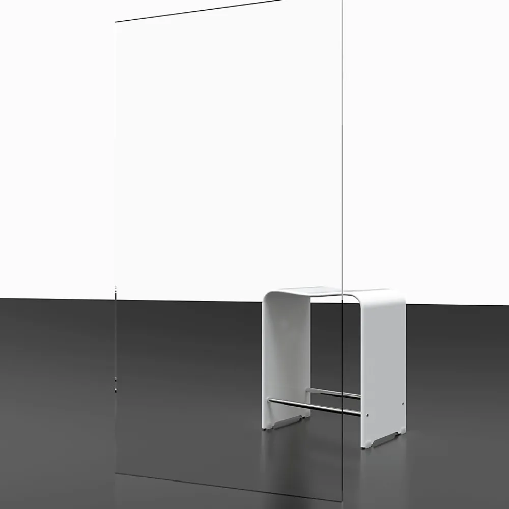 Schulte Porte de douche coulissante avec roulettes l.100 x H.200 cm, verre transparent anticalcaire, profilé noir mat, NewStyle
