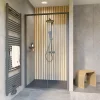 Porte De Douche|Schulte Porte de douche coulissante droite l.120 x H.200, verre transparent, profilé noir, Trend2.0