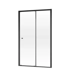 Porte De Douche|Schulte Porte de douche coulissante droite l.120 x H.200, verre transparent, profilé noir, Trend2.0