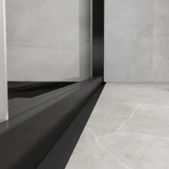 Porte De Douche|Schulte Porte de douche coulissante droite l.120 x H.200, verre transparent, profilé noir, Trend2.0
