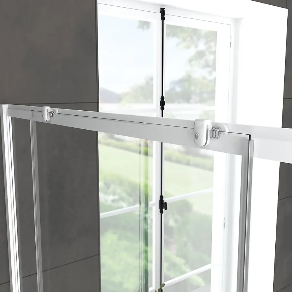 Porte De Douche|Galedo Porte de douche coulissante blanc Spot transparent 100cm