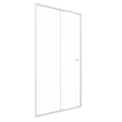 Porte De Douche|Galedo Porte de douche coulissante blanc Spot transparent 100cm