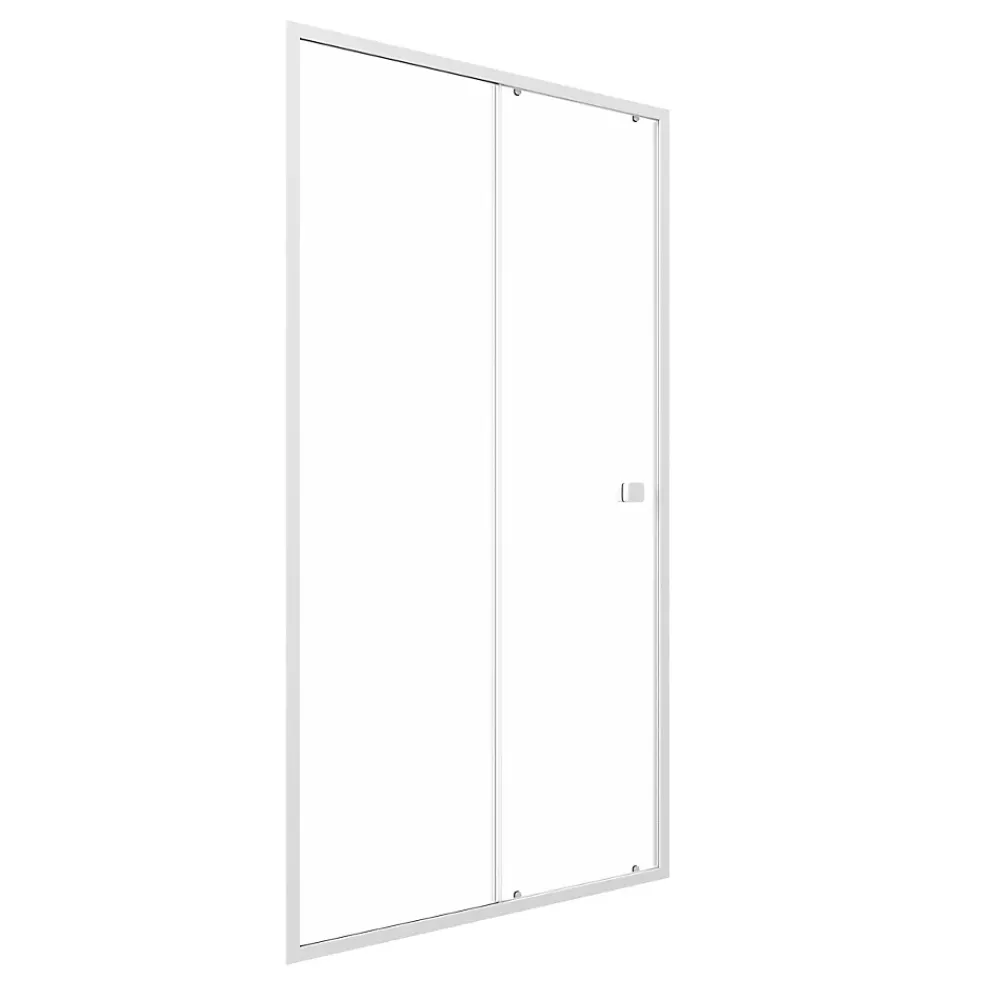 Porte De Douche|Galedo Porte de douche coulissante blanc Spot transparent 100cm