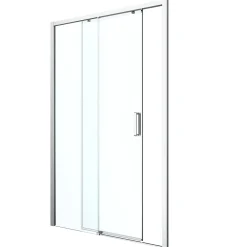 Porte De Douche|GoodHome Porte de douche coulissante PMR l.120 x 195 cm, profilés finition chrome, Ledava