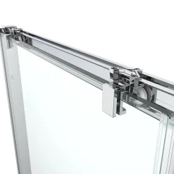 Porte De Douche|GoodHome Porte de douche coulissante PMR l.120 x 195 cm, profilés finition chrome, Ledava