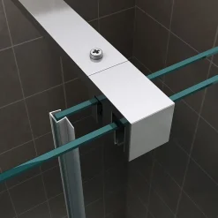 Saniverre Porte de douche coulissante NAPOLI H.200 - largeur 130 cm verre transparent 8 mm -