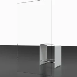 Schulte Porte de douche coulissante l.120 x H.200 cm, verre transparent anticalcaire, profilé chromé, Impériale 9
