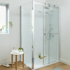 Porte De Douche|GoodHome Porte de douche coulissante Naya transparent 120 cm
