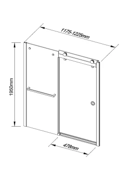 Porte De Douche|GoodHome Porte de douche coulissante Naya transparent 120 cm