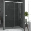 Porte De Douche|Galedo Porte de douche coulissante blanc Spot transparent 140cm
