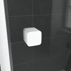 Porte De Douche|Galedo Porte de douche coulissante blanc Spot transparent 140cm