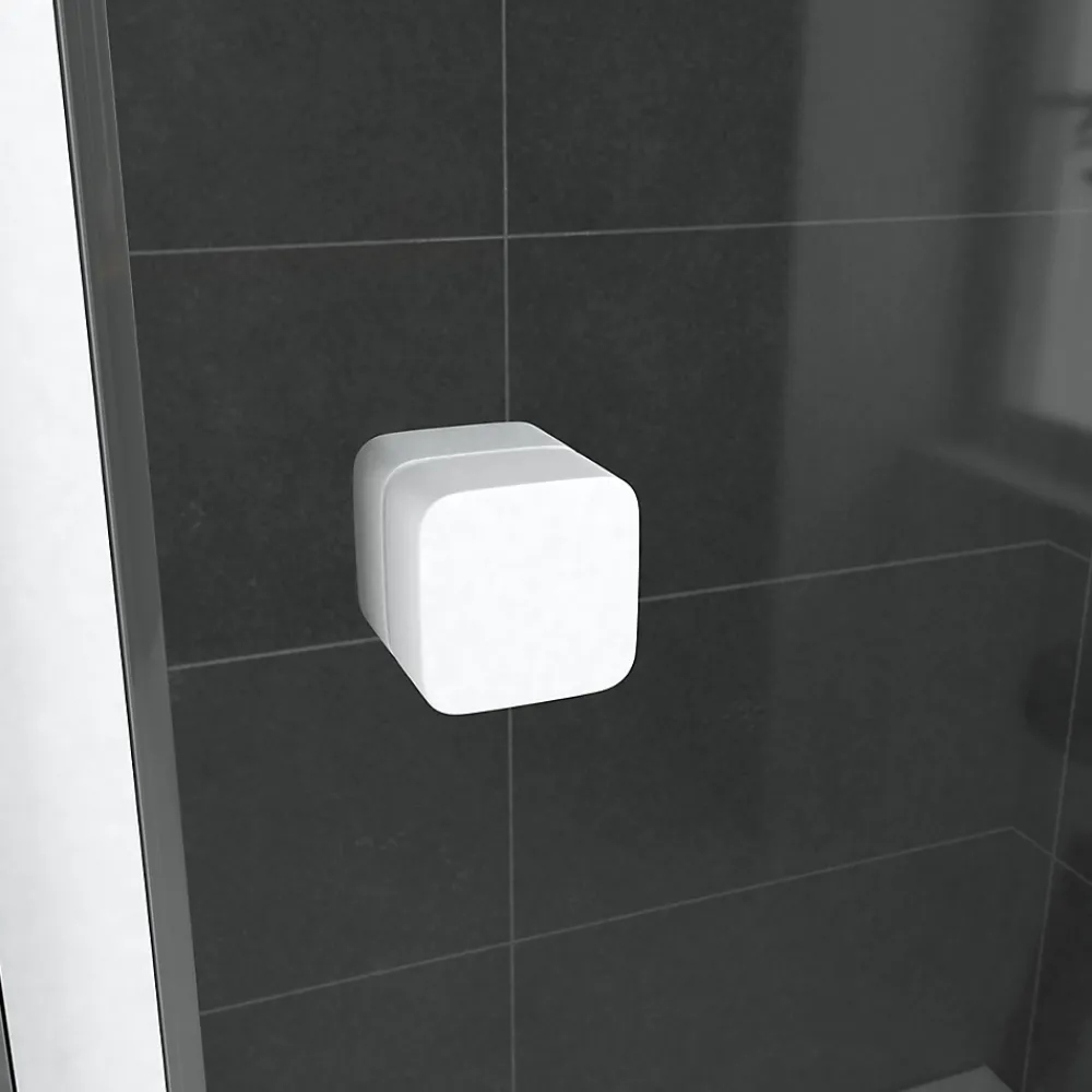 Porte De Douche|Galedo Porte de douche coulissante blanc Spot transparent 140cm