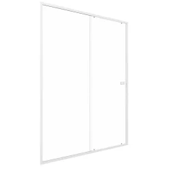 Porte De Douche|Galedo Porte de douche coulissante blanc Spot transparent 140cm
