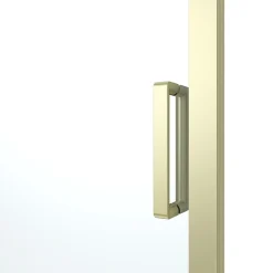 GoodHome Porte de douche coulissante l.120 x H.195 cm, verre transparent, profilés alu finition doré brossé, Ledava