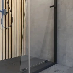 Porte De Douche|Schulte Porte de douche coulissante gauche l.120 x H.200, verre transparent, profilé noir, Trend2.0