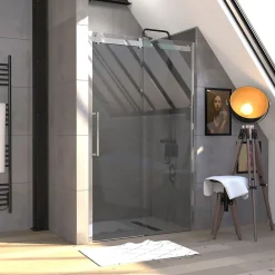 Porte De Douche|Galedo Porte de douche coulissante Rolling transparente 120cm