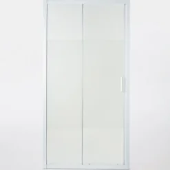 Porte De Douche|Cooke & Lewis Porte de douche coulissante Onega sérigraphié 100 cm
