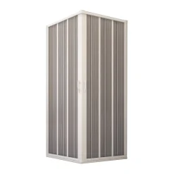 Cabine De Douche|Forte Porte de douche d'angle en PVC 100x100CM H185 avec Ouverture Centrale couleure Blanche mod. Flex