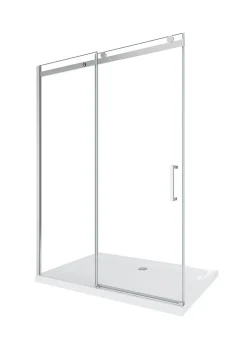 Porte De Douche|Laneri Porte de douche de 8 mm pour installation en niche H.190 avec ouverture coulissante et rèversible - 160 cm