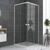 Galedo Porte de douche en angle blanc Spot 90 x 90cm