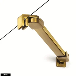 Porte De Douche|Otitec Porte de Douche Encastrée Pivotante - 160 x 195 - OR BROSSÉ - NEW SOLEO