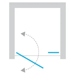 Porte De Douche|Otitec Porte de Douche Encastrée Pivotante - 160 x 195 - OR BROSSÉ - NEW SOLEO