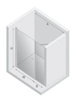 Porte De Douche|Otitec Porte de Douche Encastrée Pivotante - 160 x 195 - OR BROSSÉ - NEW SOLEO