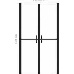 Vidaxl Porte de douche ESG transparent (73-76)x190 cm
