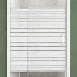 Aurlane Porte de Douche Extensible de 69 a 80 x 185cm - Profil Blanc - Verre Trempé 4mm - FLEXY