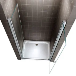 Saniverre Porte de douche GINA H.180 réglable de 96 à 100 cm verre 6 mm transparent -