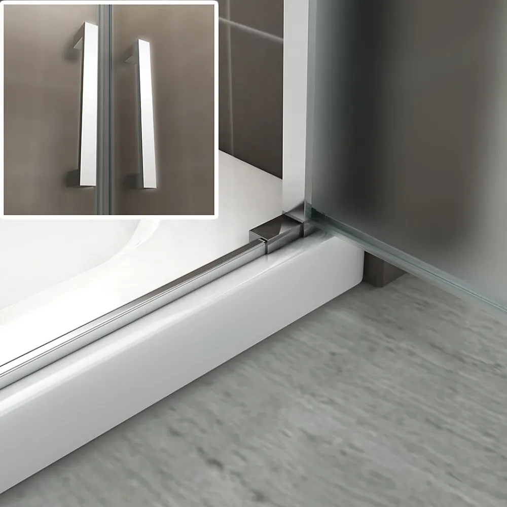 Saniverre Porte de douche KAYA H.185 réglable de 86 à 89 cm verre 6 mm opaque -