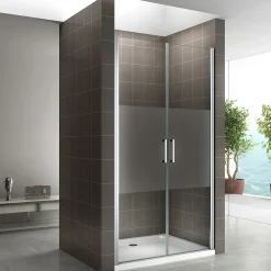 Porte De Douche|Saniverre Porte de douche KAYA H.180 réglable de 74 à 77 cm verre 6 mm semi-opaque -