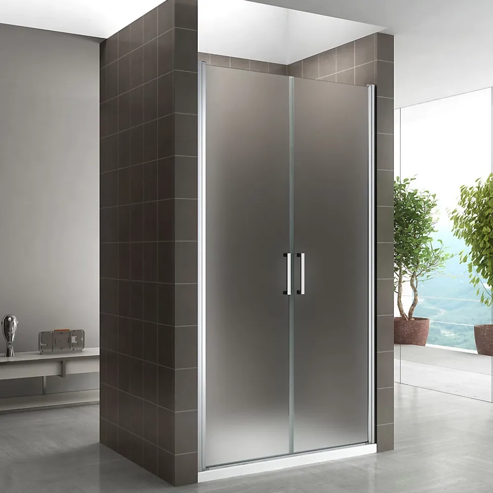 Porte De Douche|Saniverre Porte de douche KAYA H.180 réglable de 92 à 95 cm verre 6 mm opaque -