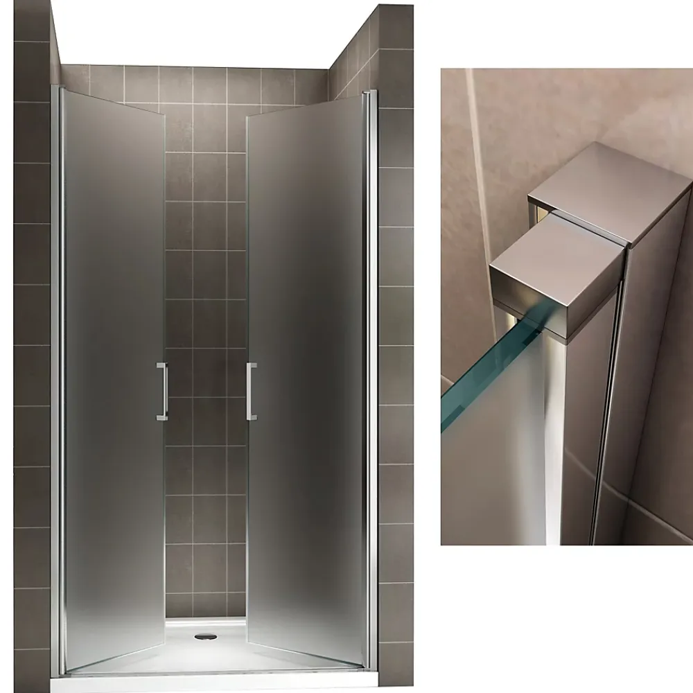 Porte De Douche|Saniverre Porte de douche KAYA H.180 réglable de 92 à 95 cm verre 6 mm opaque -