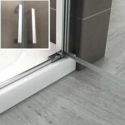 Porte De Douche|Saniverre Porte de douche KAYA H.180 réglable de 77 à 80 cm verre 6 mm semi-opaque -