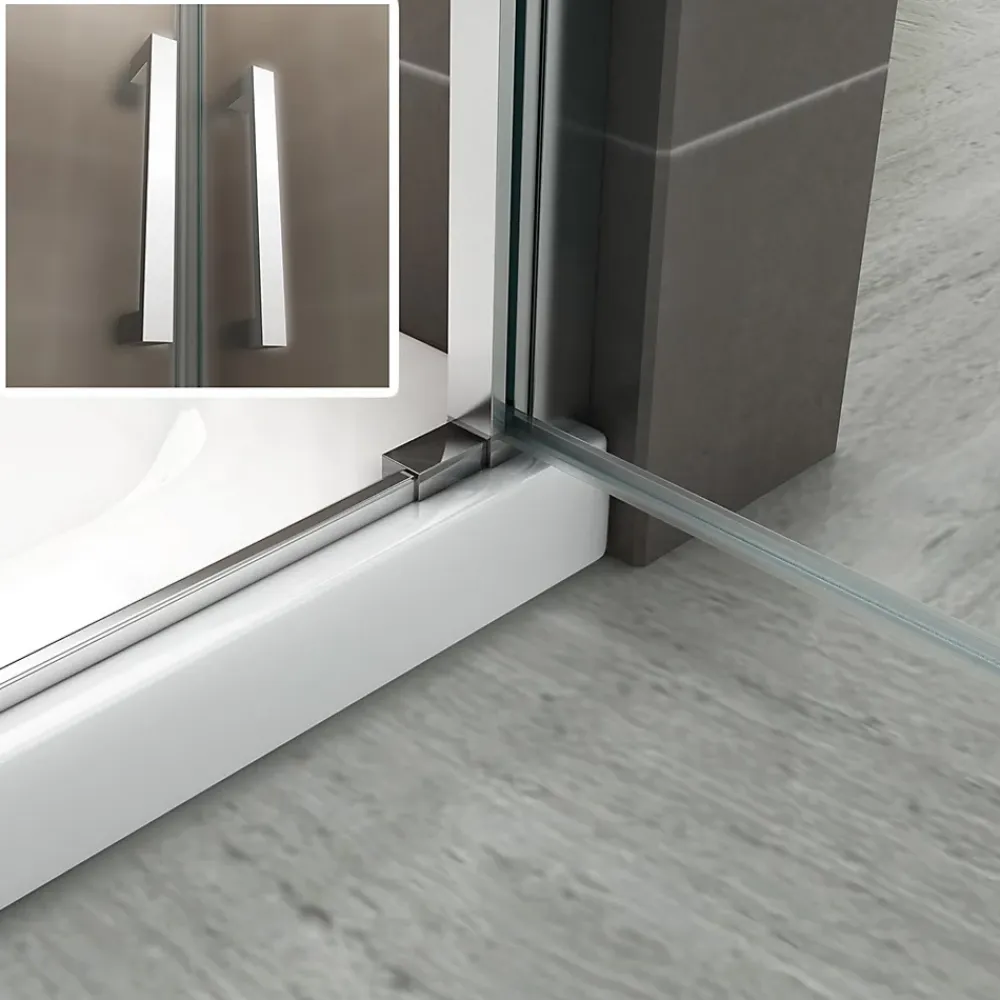 Porte De Douche|Saniverre Porte de douche KAYA H.180 réglable de 77 à 80 cm verre 6 mm semi-opaque -